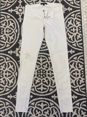 Flying Monkey White Ripped Skinny Jeans